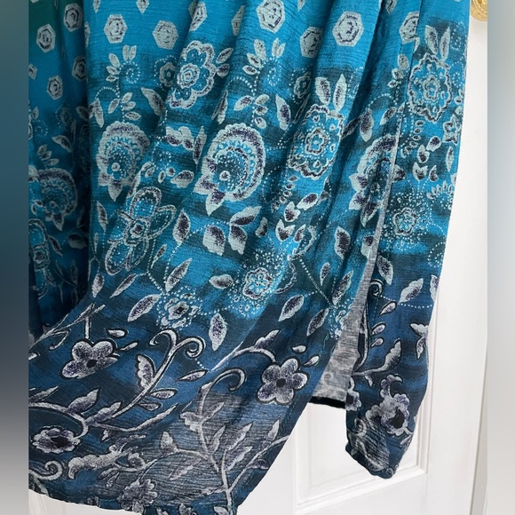 18 Women’s petite turquoise and teal beaded dress - Picture 7 of 10